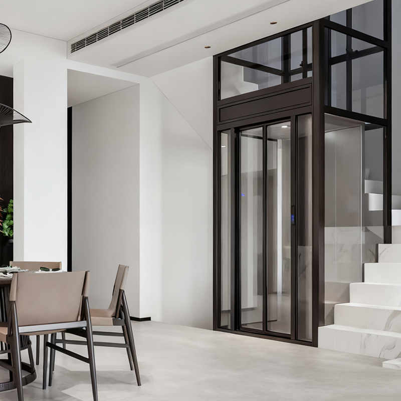 Glass elevator for luxury lobbies shopping centers and modern homes with panoramic design